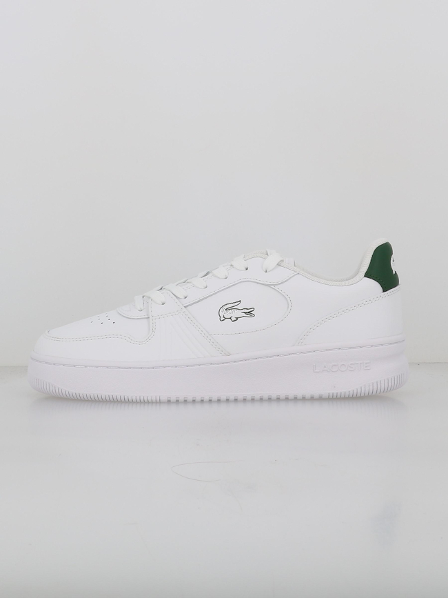 Baskets en cuir L001 blanc vert - Lacoste