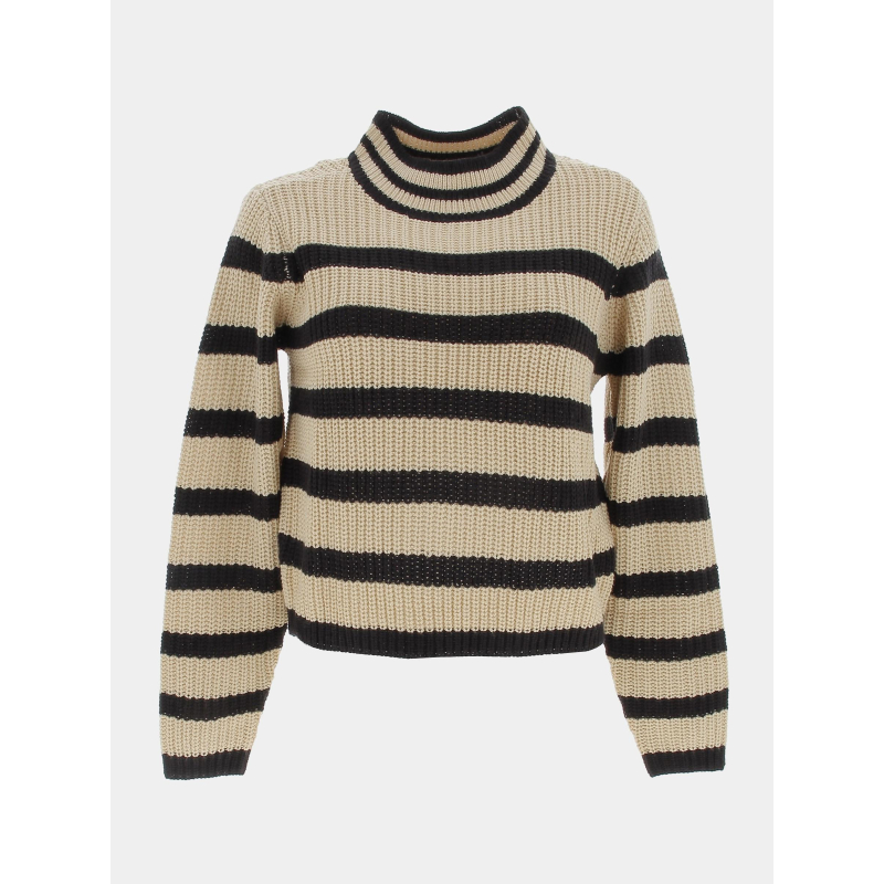 Pull justy eva rayé beige femme - JDY