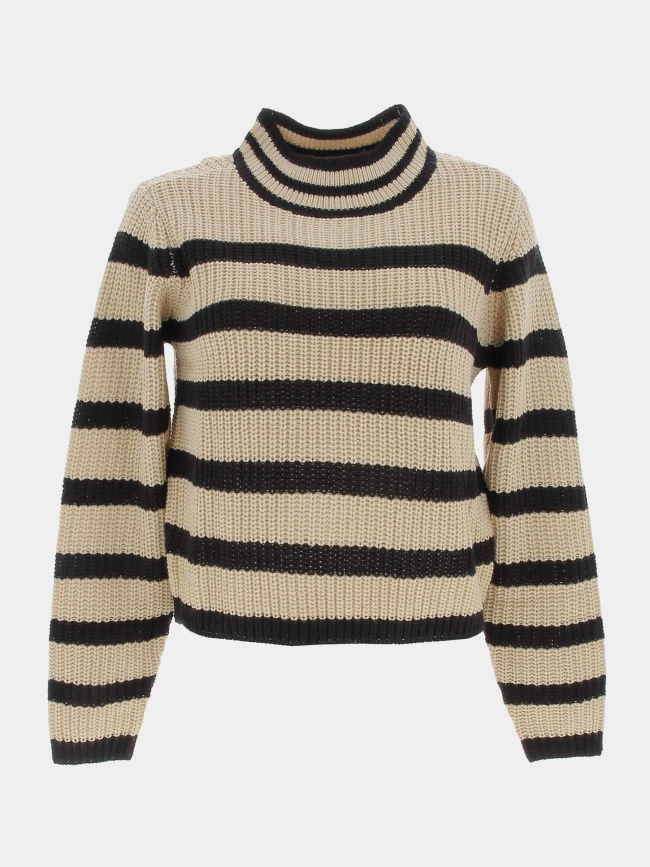 Pull justy eva rayé beige femme - JDY