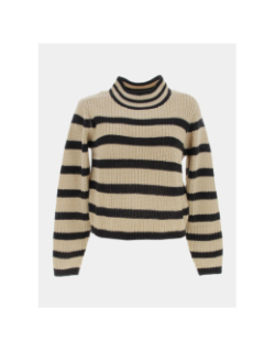 Pull justy eva rayé beige femme - JDY