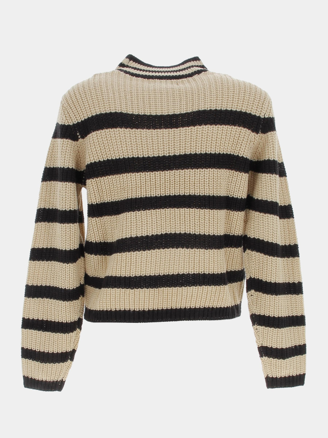 Pull justy eva rayé beige femme - JDY