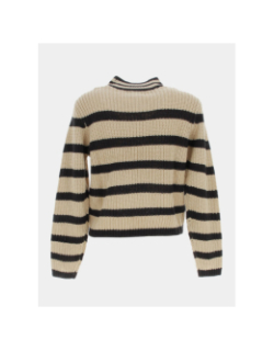 Pull justy eva rayé beige femme - JDY