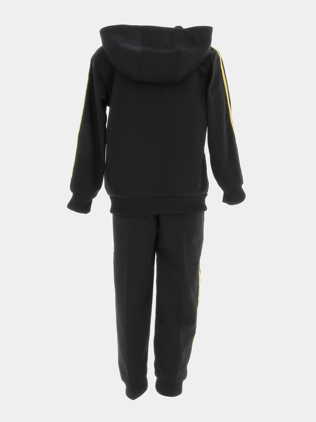 Ensemble de Survêtement shiny 3 stripes noir enfant - Adidas
