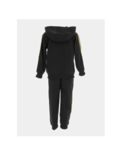 Ensemble de Survêtement shiny 3 stripes noir enfant - Adidas