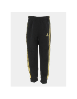 Ensemble de Survêtement shiny 3 stripes noir enfant - Adidas