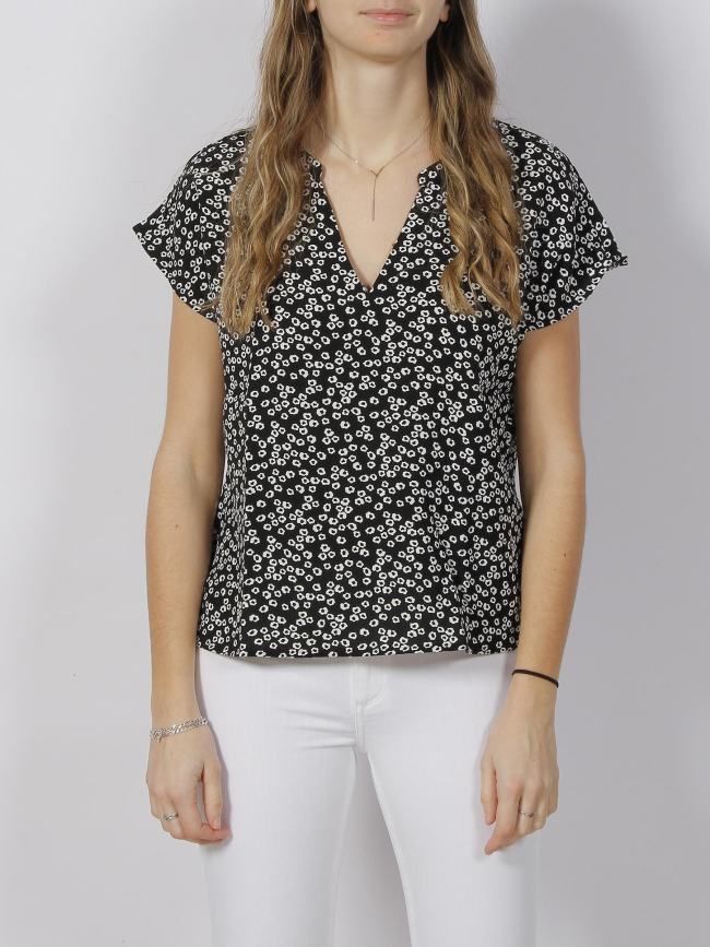 T-shirt à fleurs lion noir blanc femme - JDY