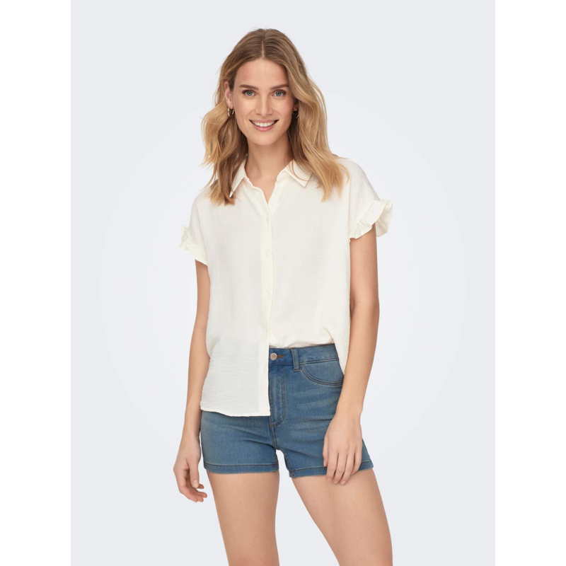 Chemisier manches courtes esther écru femme - JDY