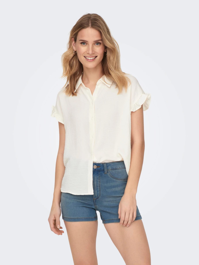 Chemisier manches courtes esther écru femme - JDY