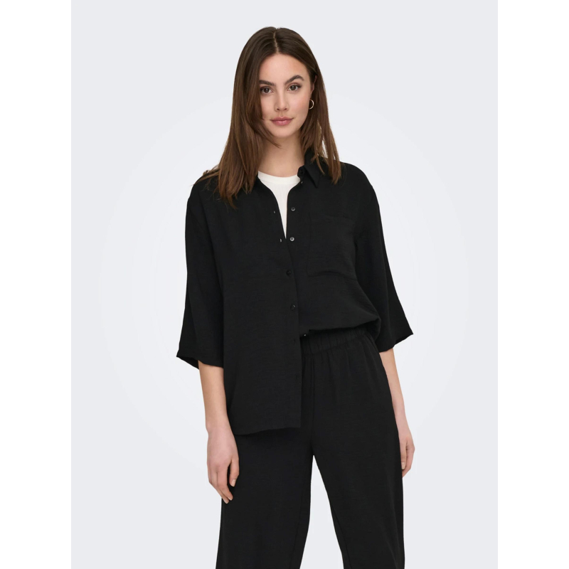Chemisier ample 3/4 divya noir femme - JDY