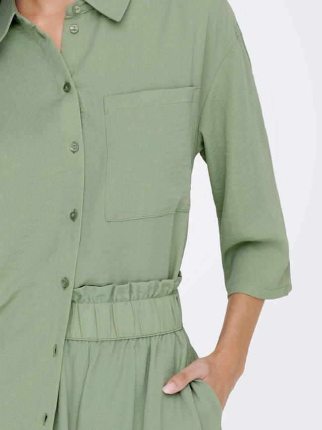 Chemisier ample 3/4 divya vert femme - JDY