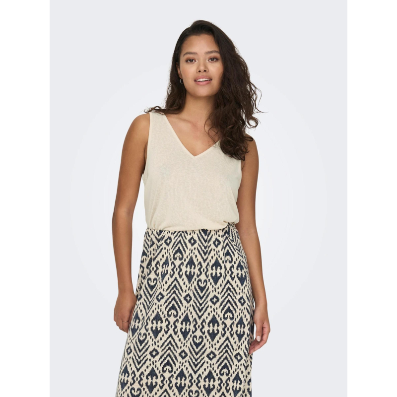 Débardeur uni faustina beige femme - JDY