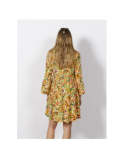Robe courte imprimés bora jaune femme - JDY
