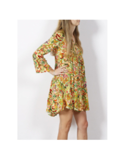 Robe courte imprimés bora jaune femme - JDY