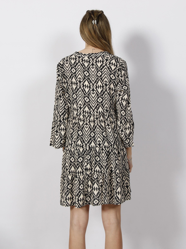 Robe courte imprimé bora noir femme - JDY