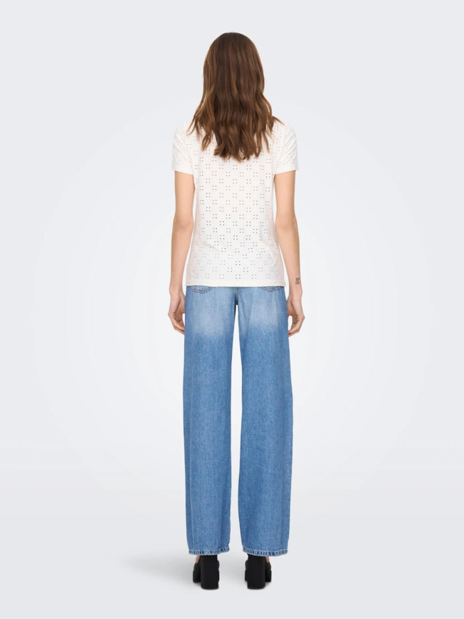 T-shirt ajouré cathinka blanc femme - JDY