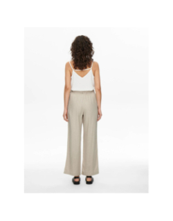 Pantalon large en lin say beige femme - JDY