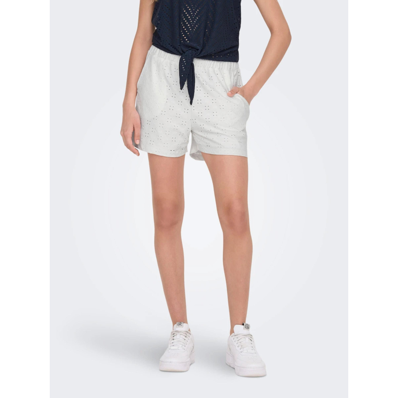 Short ajouré cathinka blanc femme - JDY