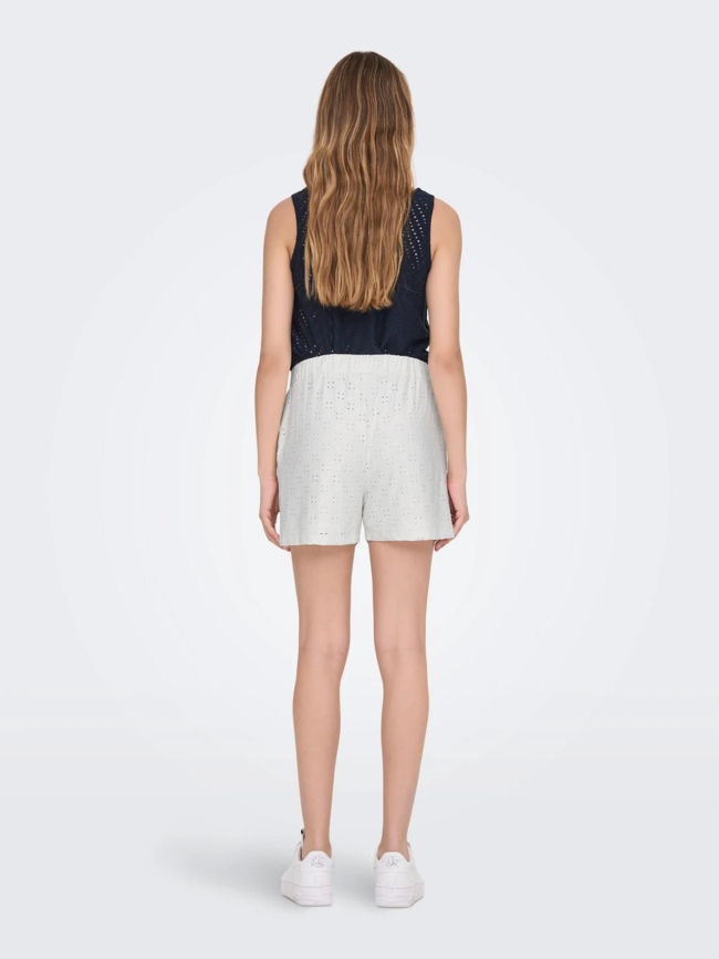 Short ajouré cathinka blanc femme - JDY