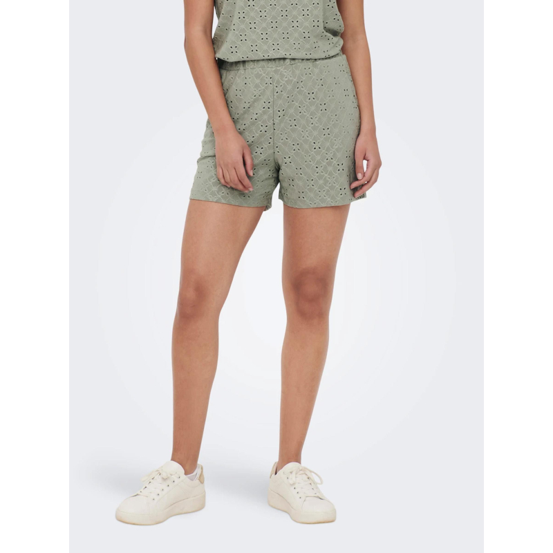 Short ajouré cathinka kaki femme - JDY