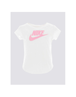 T-shirt logo paillette futura rose blanc bébé - Nike