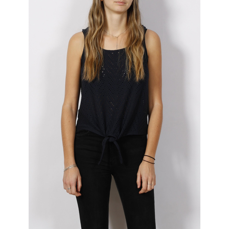 Débardeur ajouré noué carla bleu marine femme - JDY