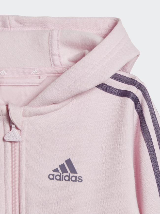 Ensemble de Survêtement veste zippé rose enfant - Adidas