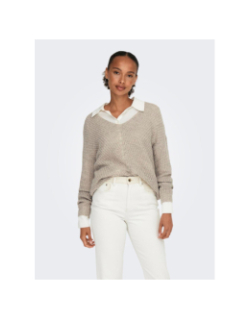 Pull en maille new megan beige femme -  JDY