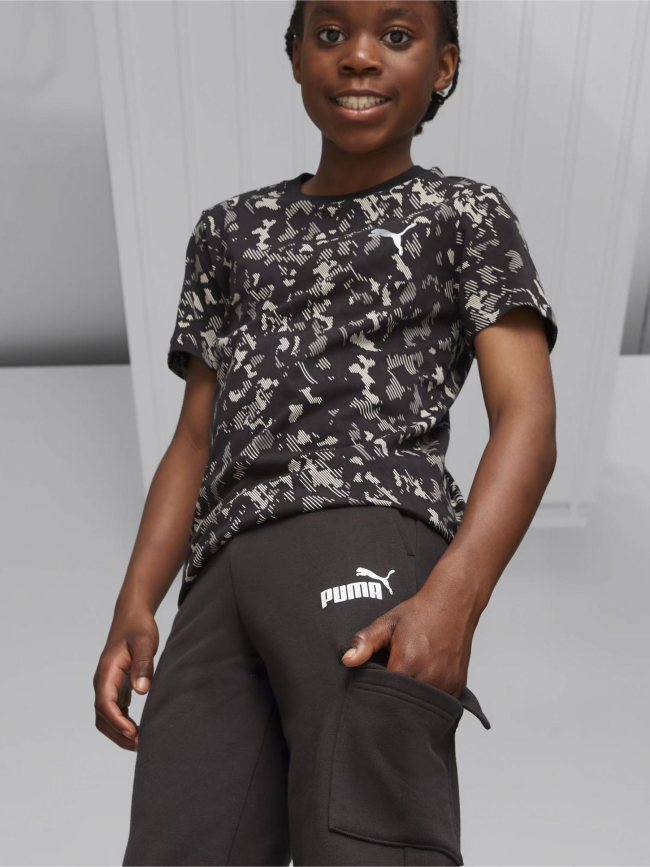 Pantalon de Jogging cargo essential noir garçon - Puma