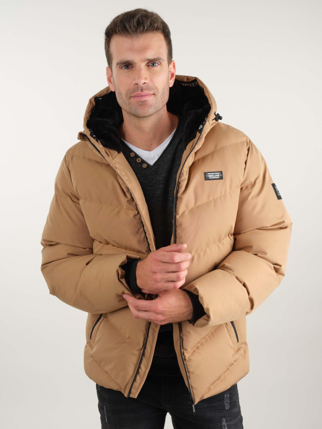 Doudoune intérieur fourré interest beige homme - Deeluxe
