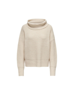 Pull col roulé alina life écru femme - JDY