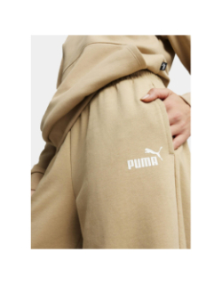 Pantalon de Jogging uni logo essential beige femme - Puma
