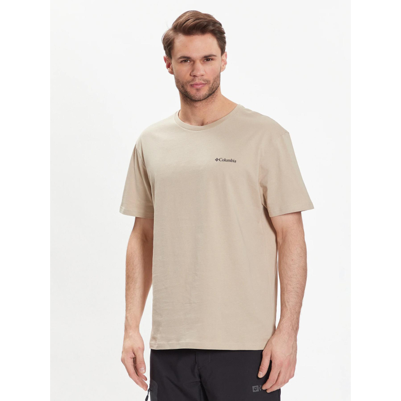 T-shirt à manches courtes csc basic logo beige homme - Columbia