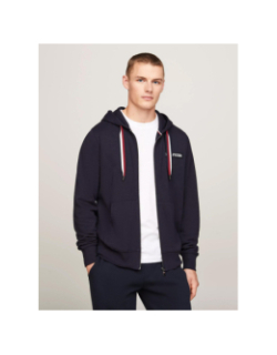 Sweat zippé global stripe bleu marine homme - Tommy Hilfiger