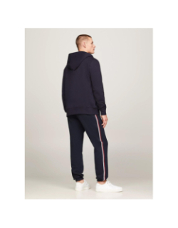Sweat zippé global stripe bleu marine homme - Tommy Hilfiger