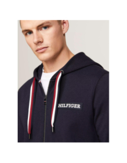 Sweat zippé global stripe bleu marine homme - Tommy Hilfiger