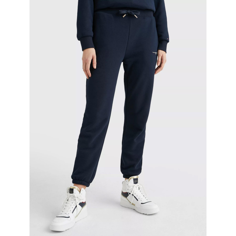 Pantalon de Jogging tapered mini logo bleu marine femme - Tommy Hilfiger