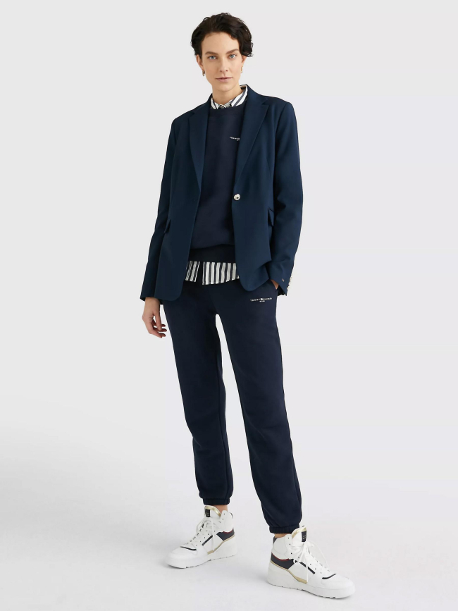 Pantalon de Jogging tapered mini logo bleu marine femme - Tommy Hilfiger