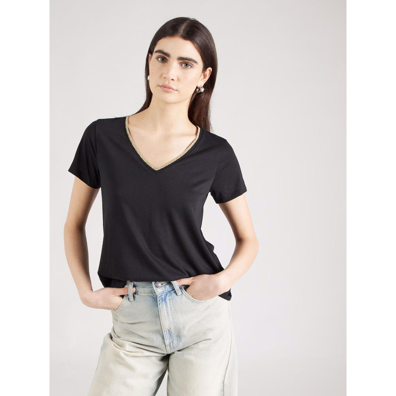 T-shirt col v dalila noir femme - JDY