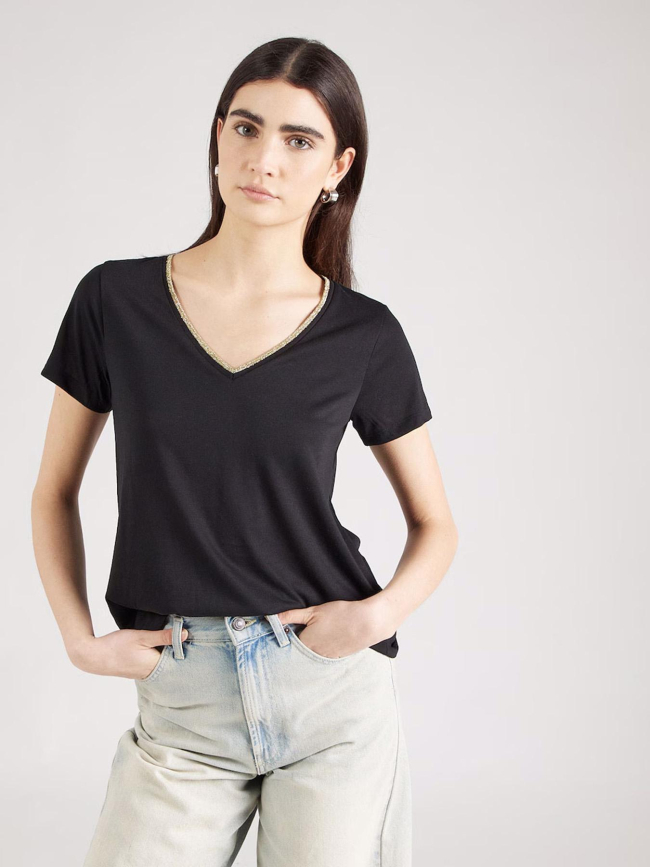 T-shirt col v dalila noir femme - JDY