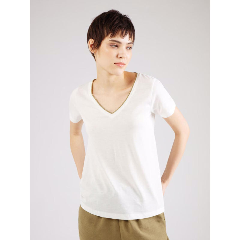 T-shirt col v dalila blanc femme - JDY