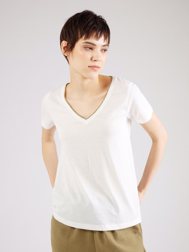 T-shirt col v dalila blanc femme - JDY