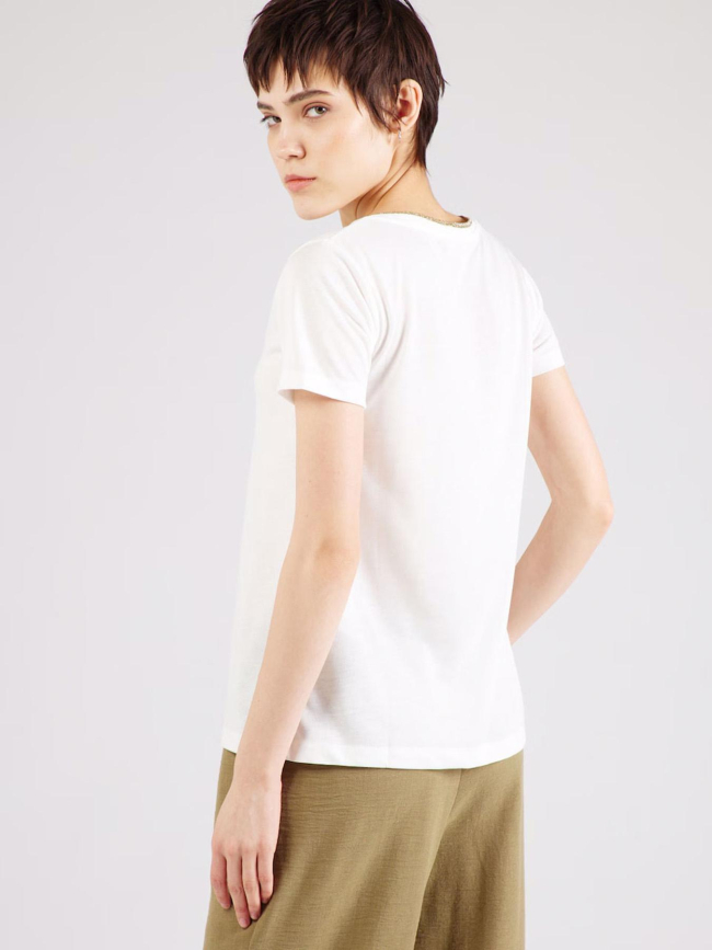 T-shirt col v dalila blanc femme - JDY