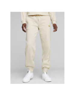 Pantalon de Jogging minimal logo gold beige femme - Puma