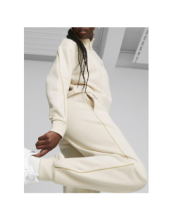 Pantalon de Jogging minimal logo gold beige femme - Puma