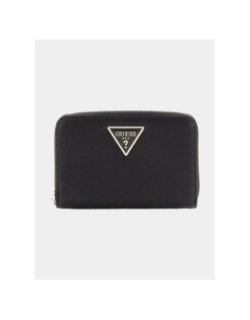 Mini portefeuille laurel saffiano noir femme - Guess