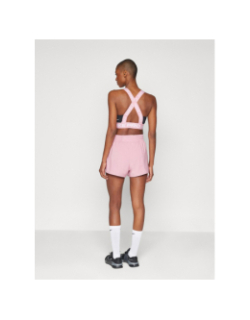 Short de sport 2 en 1 taille haute rose femme - Nike