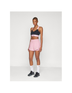 Short de sport 2 en 1 taille haute rose femme - Nike