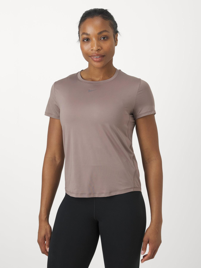 T-shirt de sport performance one classic marron femme - Nike