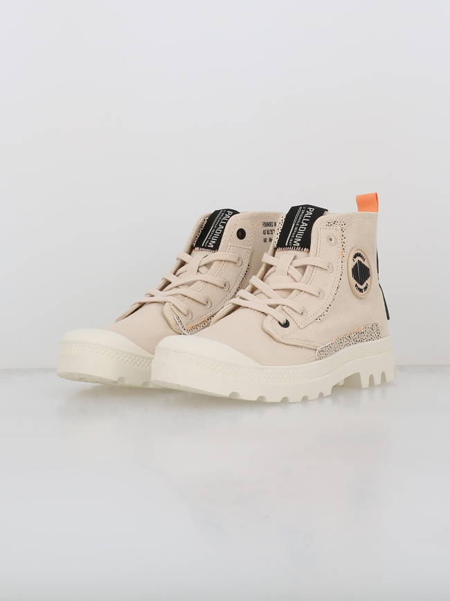 Baskets en toile pampa underlayer beige femme - Palladium