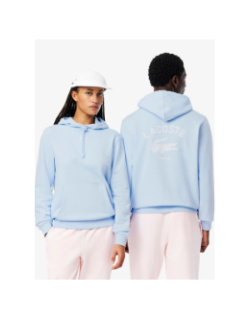 Sweat à capuche à logo imprimé bleu ciel adulte - Lacoste